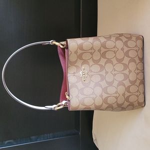Coach Mini Town Bucket Bag in Signiture Canvas Brown Crossbody (New, Unused)